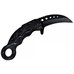 Couteau pliant 20,5cm Karambit Squelette flamme..