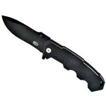 Couteau tactique pliant 20cm noir de poche