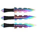 3 Couteaux lancer SCH 19cm multicolore