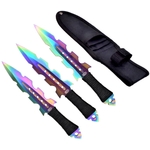Lot 3 couteaux de lancer 19cm multicolore SCH