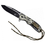 Couteau 22cm pliant Zombie paracorde cam