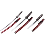 Lot 3 katanas dragon sabre japonais Katana rouge2