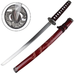 3 katanas dragon sabre japonais + socle Katana rouge2