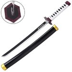 Katana Wakizashi compact 42,5cm + socle bois