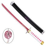 Katana Wakizashi 42,5cm compact rose + socle bois