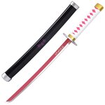 Katana Wakizashi rose + socle bois