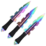 3 Couteaux lancer SCH 19cm multicolore acier