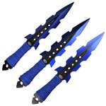 Lot 3 couteaux de lancer 19cm Thunder bleu SCH