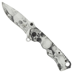 Couteau pliant Squelette gris tout acier SCH
