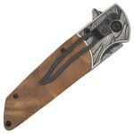 Couteau pliant 21cm design manche bois