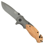 Couteau pliant 20,5cm design manche bois SCH