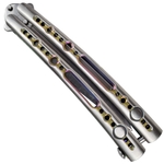 Couteau papillon balisong 23,5cm métal reflet