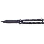 Balisong Couteau papillon 21,5cm acier tricks