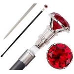 Canne épée bâton de marche 94cm diamant rouge