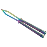 Couteau papillon balisong rainbow 24,5cm entraînement