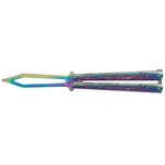 Couteau papillon balisong rainbow 24,5cm