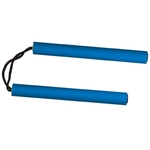 Nunchaku bleu en mousse résistante entraînement