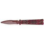Couteau papillon balisong 23,5cm peigne brosse