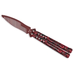 Couteau papillon balisong 23,5cm peigne brosse entraînement