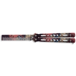 Couteau papillon balisong 21cm peigne brosse