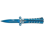 Couteau papillon balisong bleu ALBAINOX