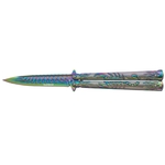 Couteau papillon balisong rainbow scorpion