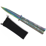 Couteau papillon balisong rainbow scorpion ALBAINOX