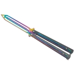 Couteau papillon 24,5cm balisong rainbow entraînement