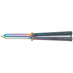 Couteau papillon 24,5cm rainbow entraînement