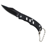 Couteau porte-clé pliant noir 9cm acier