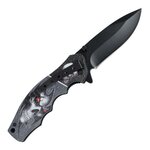 Couteau pliant tête de mort 19,7cm