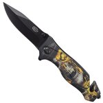 Couteau pliant Squelette 21cm coupe-sangle SCH