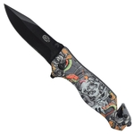 Couteau Squelette design pliant 21cm SCH