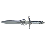 Dague fantastique métal 39cm socle bois