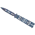 Couteau papillon balisong en acier design 3D Albainox Lame 9,8 cm