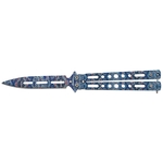 Couteau papillon balisong en acier design 3D Albainox Lame 9,8 cm.