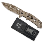 Couteau de poche en aluminium K25 camouflage sable