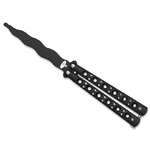 Couteau papillon balisong noir entrainement tricks