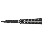 Couteau papillon balisong noir entrainement tricks.