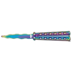 Couteau papillon balisong rainbow entrainement tricks