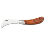 Couteau pliant serpette ALBAINOX manche bois.