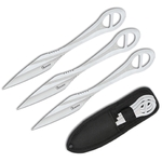 Lot 3 couteaux à lancer acier ALBAINOX + étui