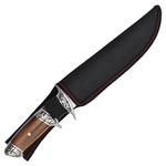 POIGNARD SCK COUTEAU DE CHASSE MANCHE BOIS + ETUI.