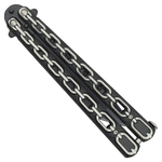 COUTEAU PAPILLON BALISONG SCK MANCHE METAL.