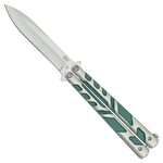 COUTEAU PAPILLON BALISONG 22CM MANCHE METAL