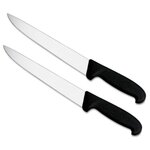 Lot 2 couteaux du chef à viande 32,5cm lame inoxydable de cuisine