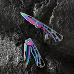 Couteau en titane pliant de poche 15cm rainbow