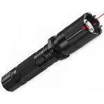 Taser électrique noir rechargeable avec pointeur laser et lampe LED