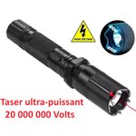 Taser électrique ultra-puissant 20 000 000 volts avec lampe LED et pointeur laser