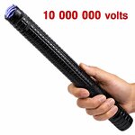 Matraque taser électrique 10 000 000 volts tenue en main avec arc électrique actif